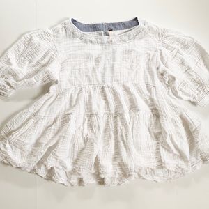 Free people white gauze babydoll tunic